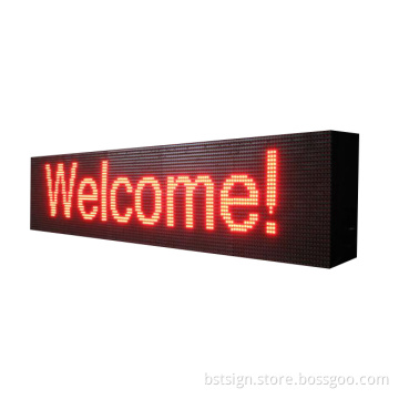 P10 Red Color High Brightness Programmable Semi-Outdoor LED Sign